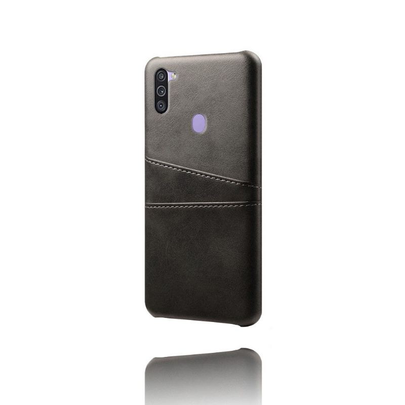 Skal För Samsung Galaxy M11 Melody Leather Effekt Korthållare