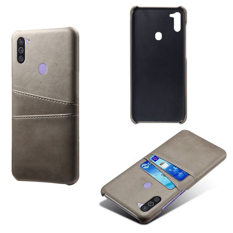 Skal För Samsung Galaxy M11 Melody Leather Effekt Korthållare