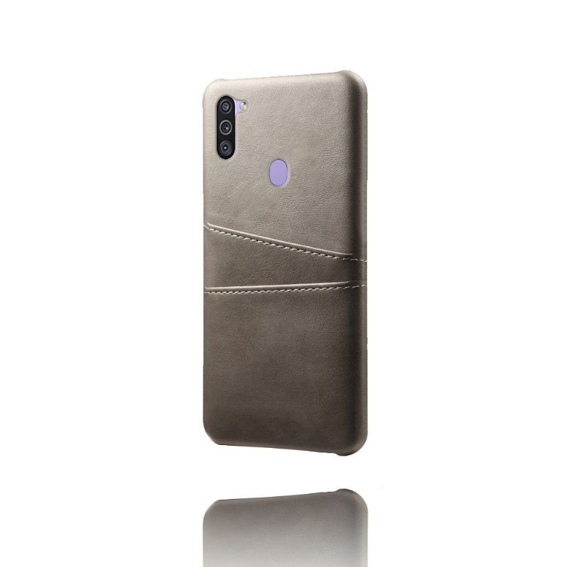 Skal För Samsung Galaxy M11 Melody Leather Effekt Korthållare