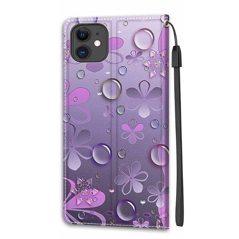 Fodral För iPhone 11 Violett Blommor Illustration