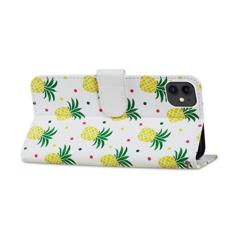 Läderfodral För iPhone 11 Ananas