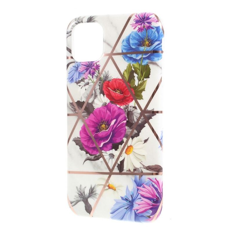 Skal För iPhone 11 Färgglada Silikonblommor