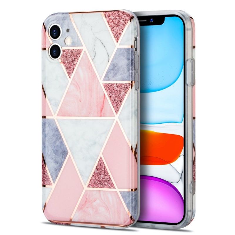 Skal För iPhone 11 Flexibel Rosa Geometri