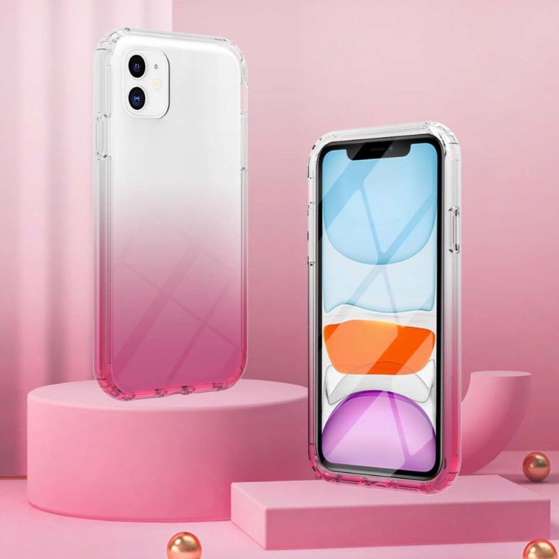 Skal För iPhone 11 Gradient Med Härdat Glas