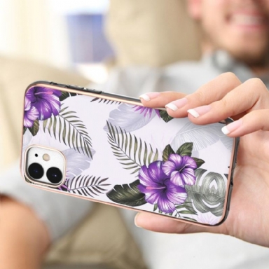 Skal För iPhone 11 Hemming Exotiska Blommor