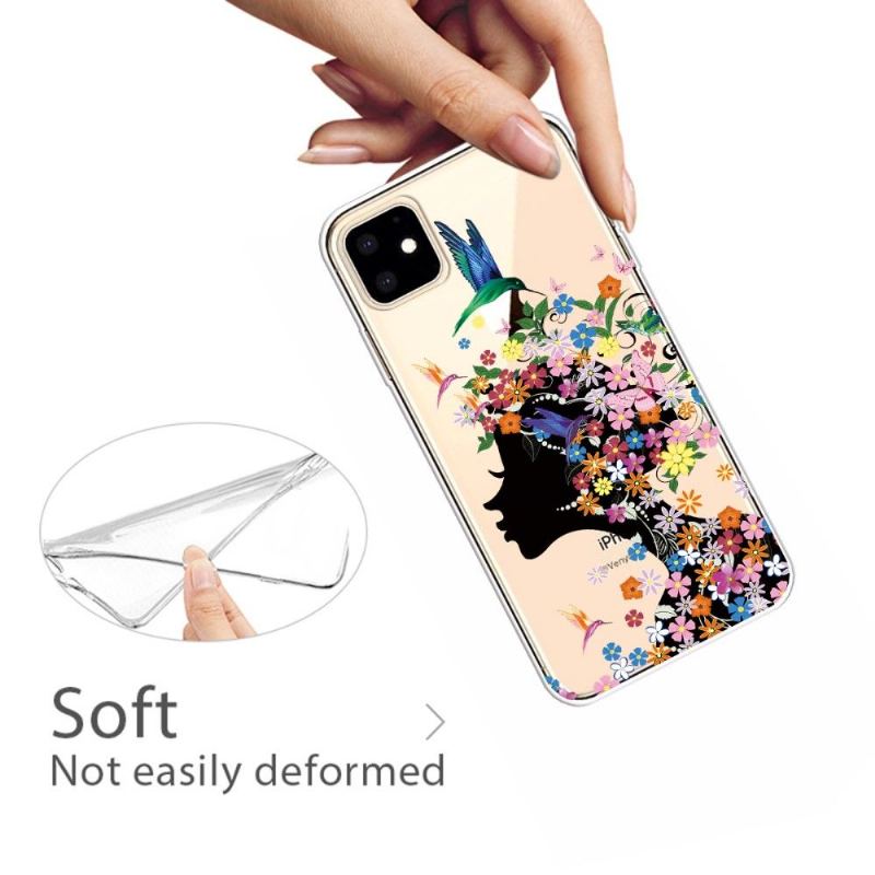 Skal För iPhone 11 Hemming Transparent Kolibriblomma