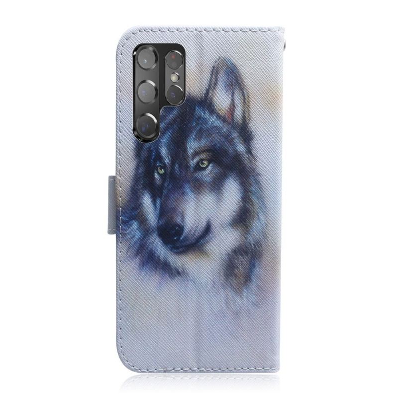 Fodral Case För Samsung Galaxy S22 Ultra 5G Fallskydd Wolf Support Funktion