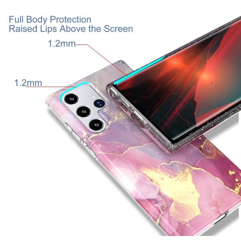 Skal För Samsung Galaxy S22 Ultra 5G Hemming Lena Marmor