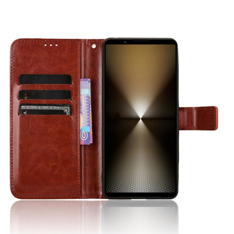 Läderfodral Sony Xperia 1 Vi Telefonfodral Flashig Konstläder Med Rem