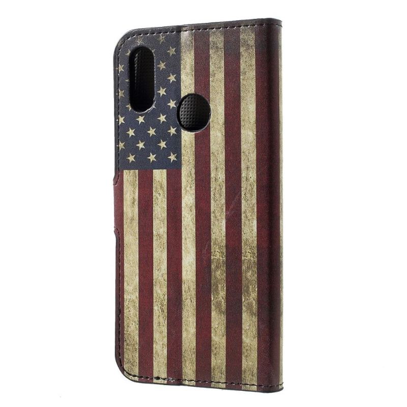 Fodral Case För Honor 10 Lite Fallskydd Vintage American Flag Korthållare