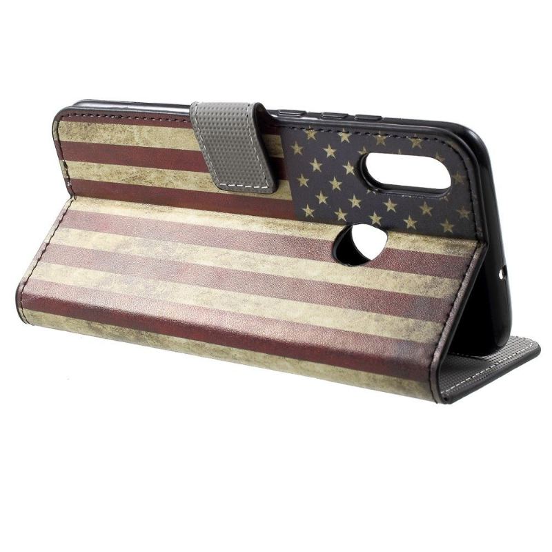 Fodral Case För Honor 10 Lite Fallskydd Vintage American Flag Korthållare