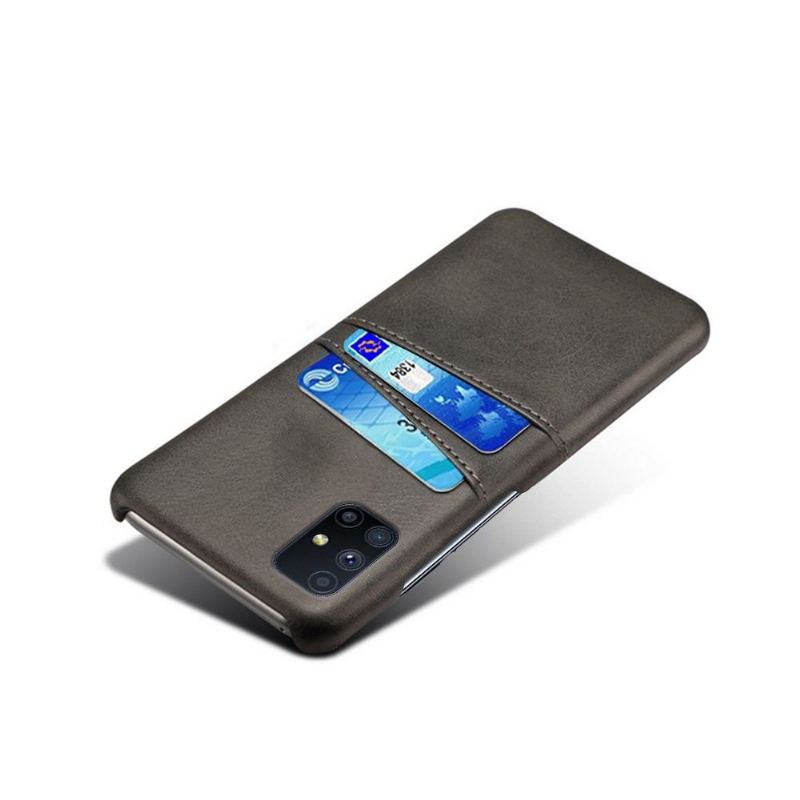 Skal För Samsung Galaxy M51 Melody Leather Effekt Korthållare