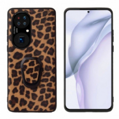 Skal Huawei P50 Ringstöd I Leopardstil