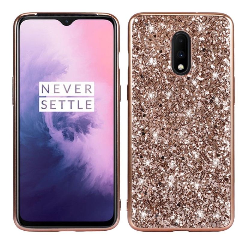 Skal För OnePlus 7 Bedrijf Glamorösa Paljetter