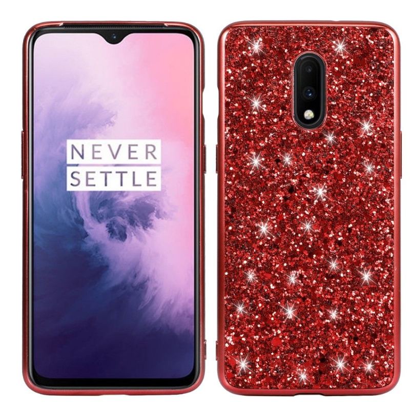 Skal För OnePlus 7 Bedrijf Glamorösa Paljetter