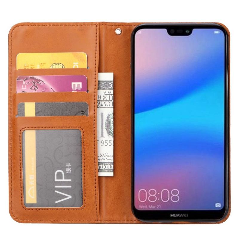 Fodral För Huawei P30 Lite Stand Case Läderkorthållare