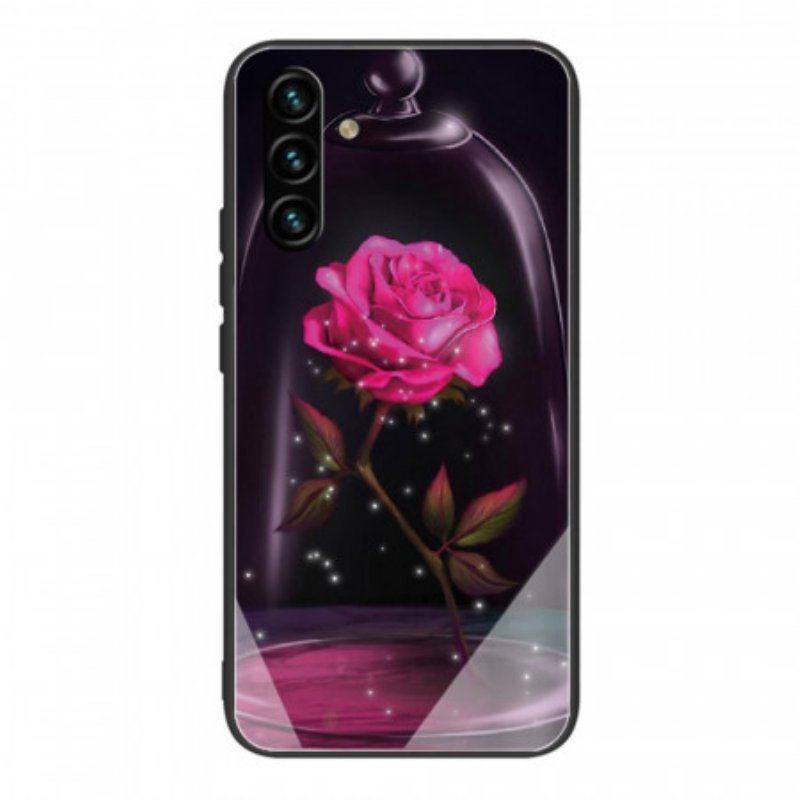 Skal Samsung Galaxy A13 5G / A04s Magiskt Rosa Härdat Glas