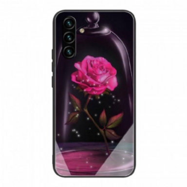 Skal Samsung Galaxy A13 5G / A04s Magiskt Rosa Härdat Glas