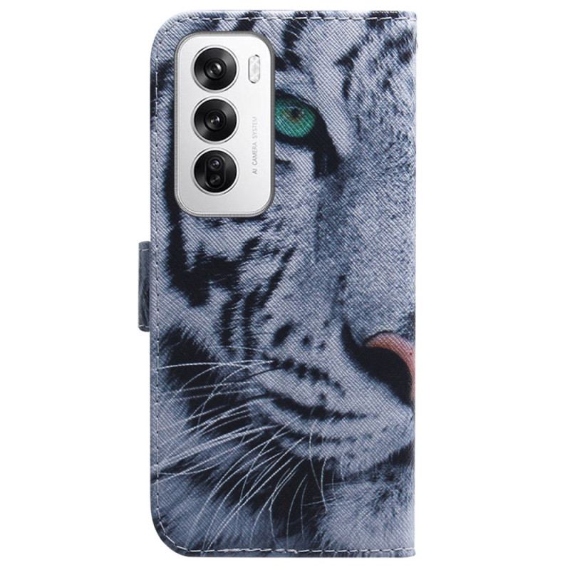 Fodral För Oppo Reno 12 5g Vit Tiger