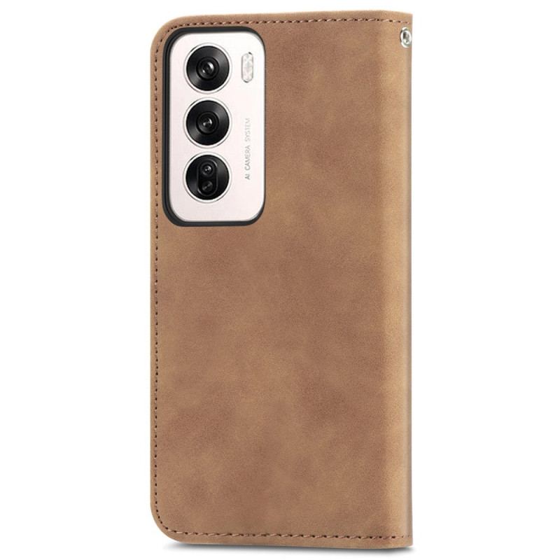 Folio-fodral Oppo Reno 12 5g Mockaeffekt