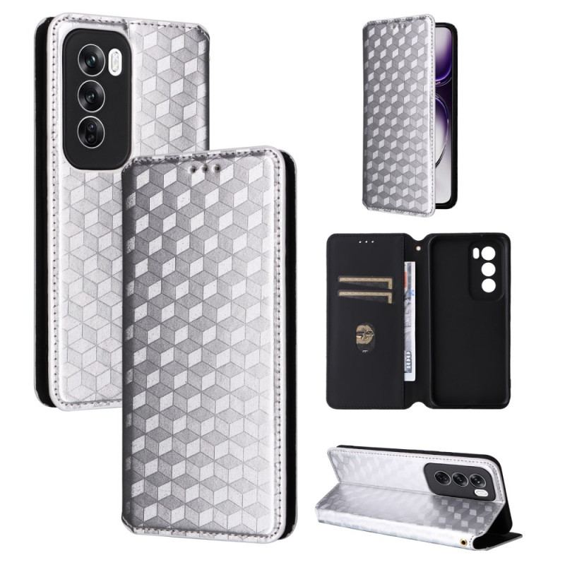 Folio-fodral Oppo Reno 12 5g Telefonfodral 3d-diamanter