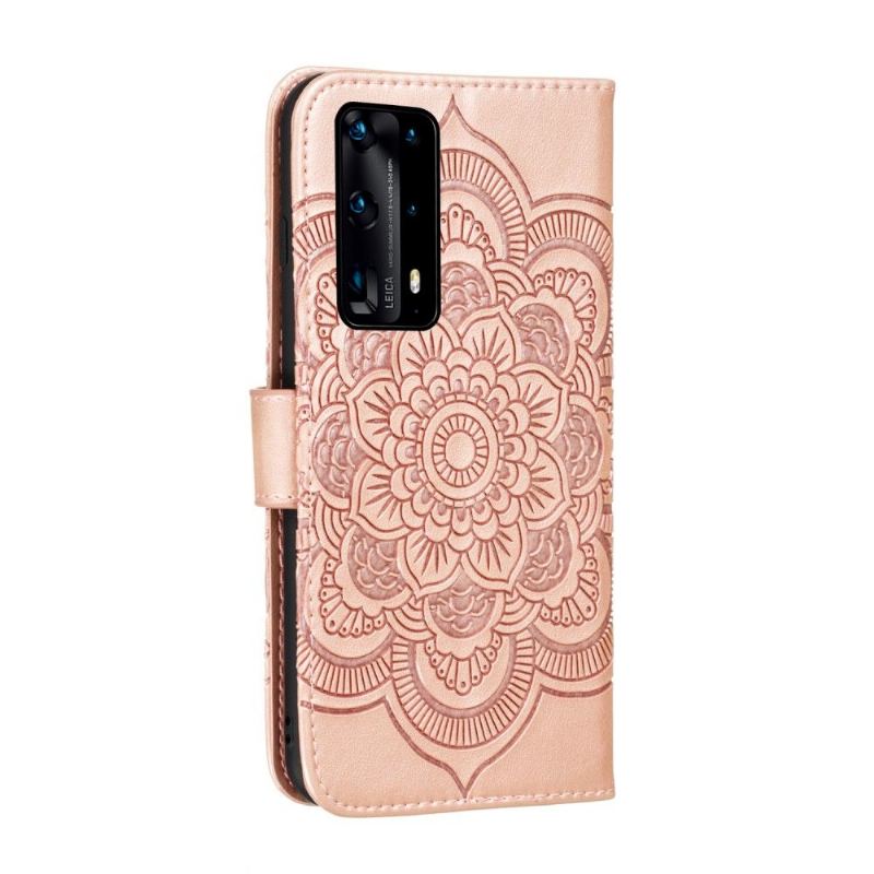 Fodral För Huawei P40 Pro+ Mandalakorthållare - Rose Gold