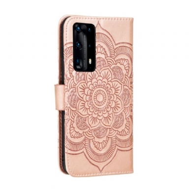 Fodral För Huawei P40 Pro+ Mandalakorthållare - Rose Gold