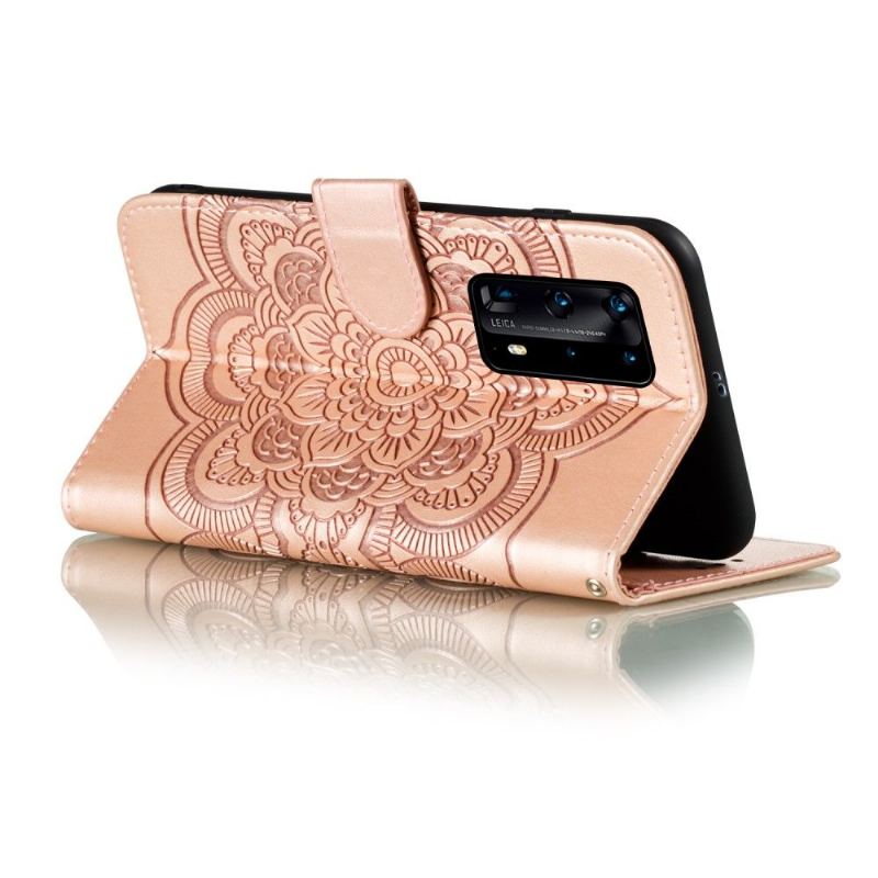 Fodral För Huawei P40 Pro+ Mandalakorthållare - Rose Gold