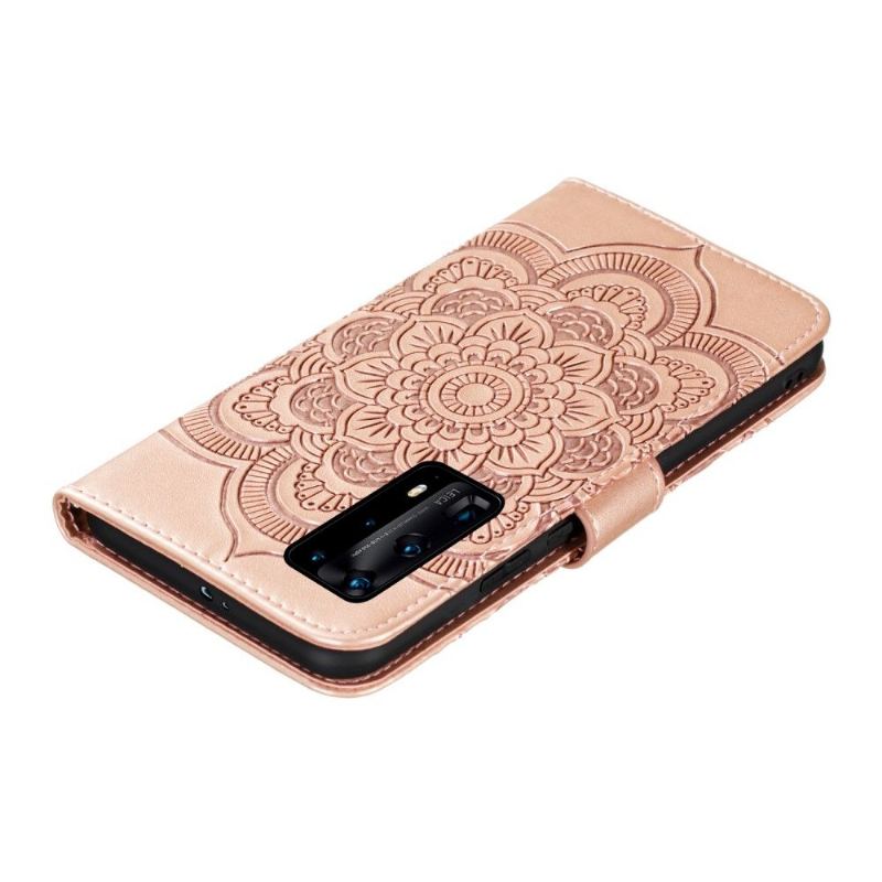 Fodral För Huawei P40 Pro+ Mandalakorthållare - Rose Gold