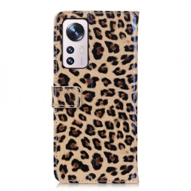 Fodral För Xiaomi 12 Pro Leopardstil I Konstläder