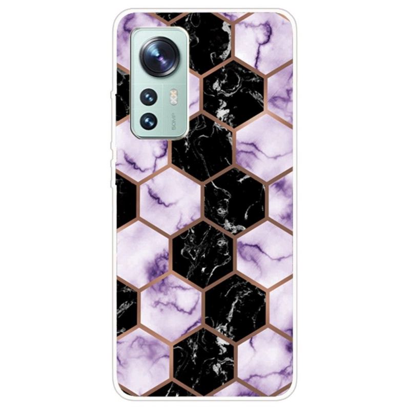 Skal För Xiaomi 12 Pro Bedrijf Marble Geometry 0016-serien