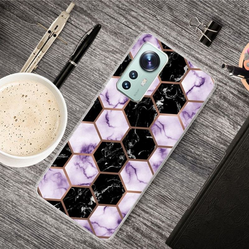 Skal För Xiaomi 12 Pro Bedrijf Marble Geometry 0016-serien