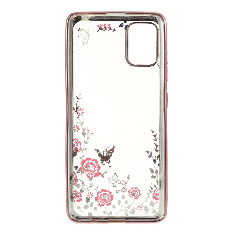 Skal För Samsung Galaxy A51 Fallskydd Transparent Blomfjäder