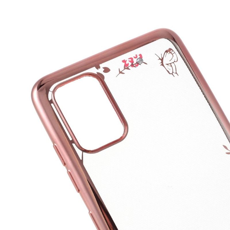 Skal För Samsung Galaxy A51 Fallskydd Transparent Blomfjäder