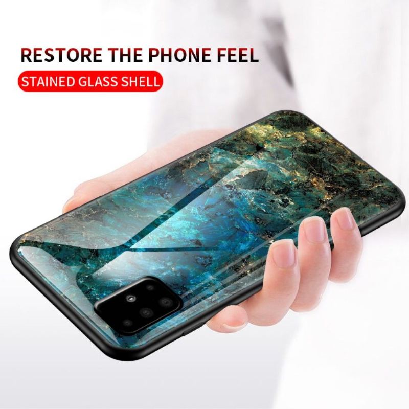 Skal För Samsung Galaxy A51 Ocean Marble Glass Back