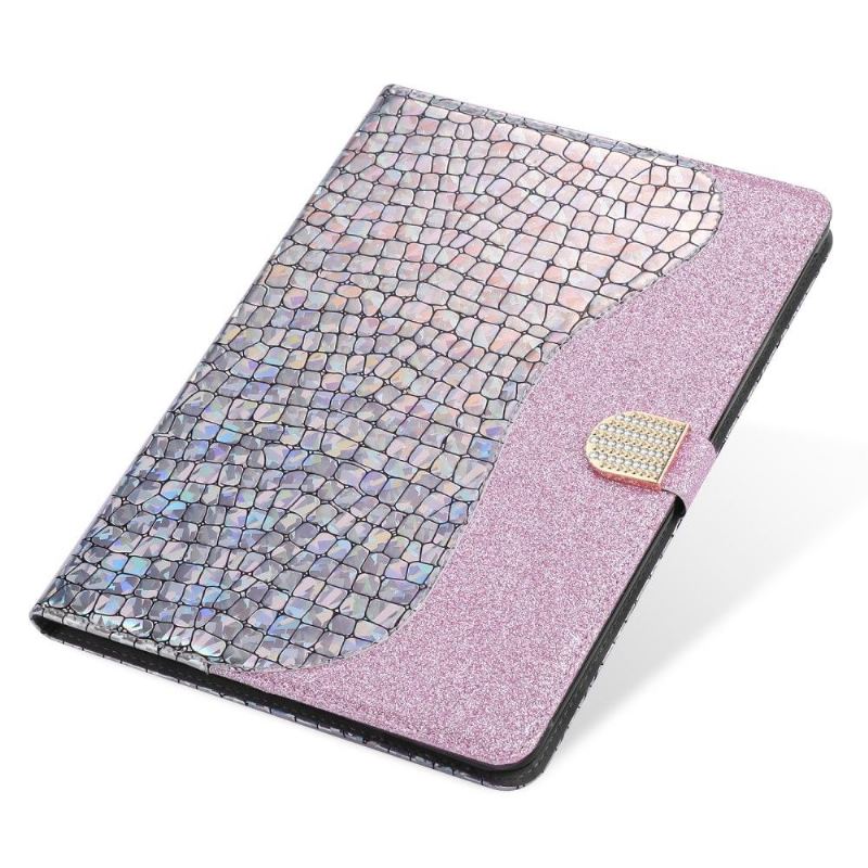 Fodral För Samsung Galaxy Tab S6 Hemming Glamour Croc Effect Paljetter