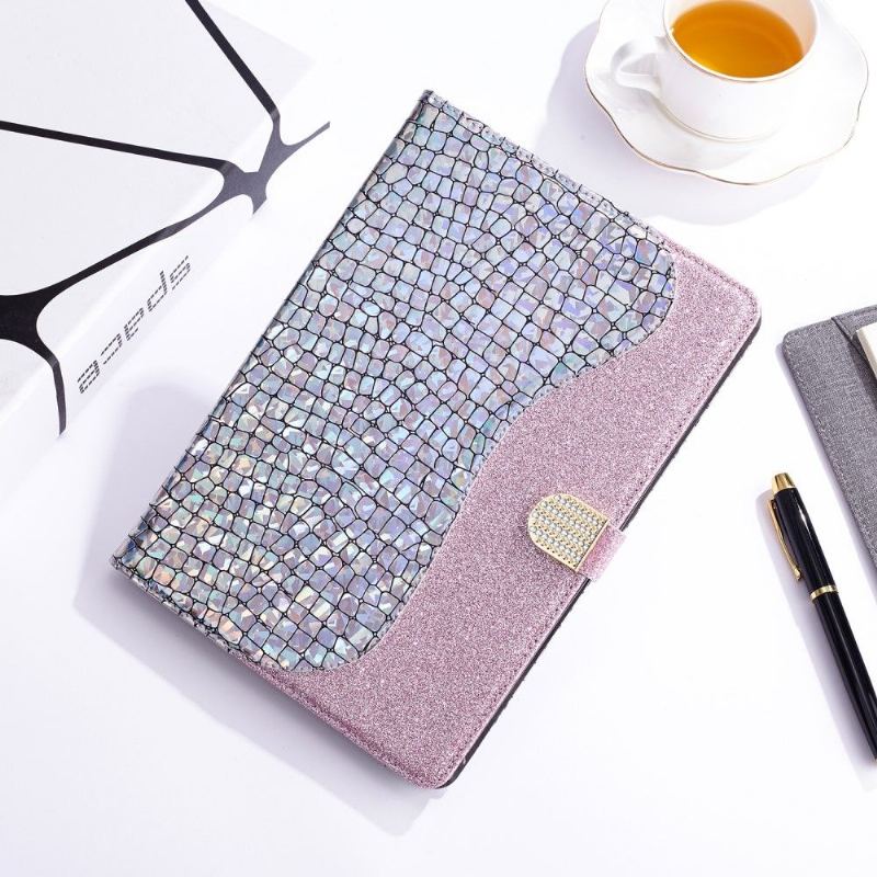 Fodral För Samsung Galaxy Tab S6 Hemming Glamour Croc Effect Paljetter