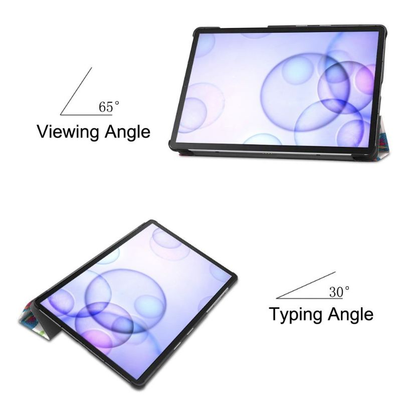 Skal För Samsung Galaxy Tab S6 Folio-fodral Smarta Fjärilar Och Blommor