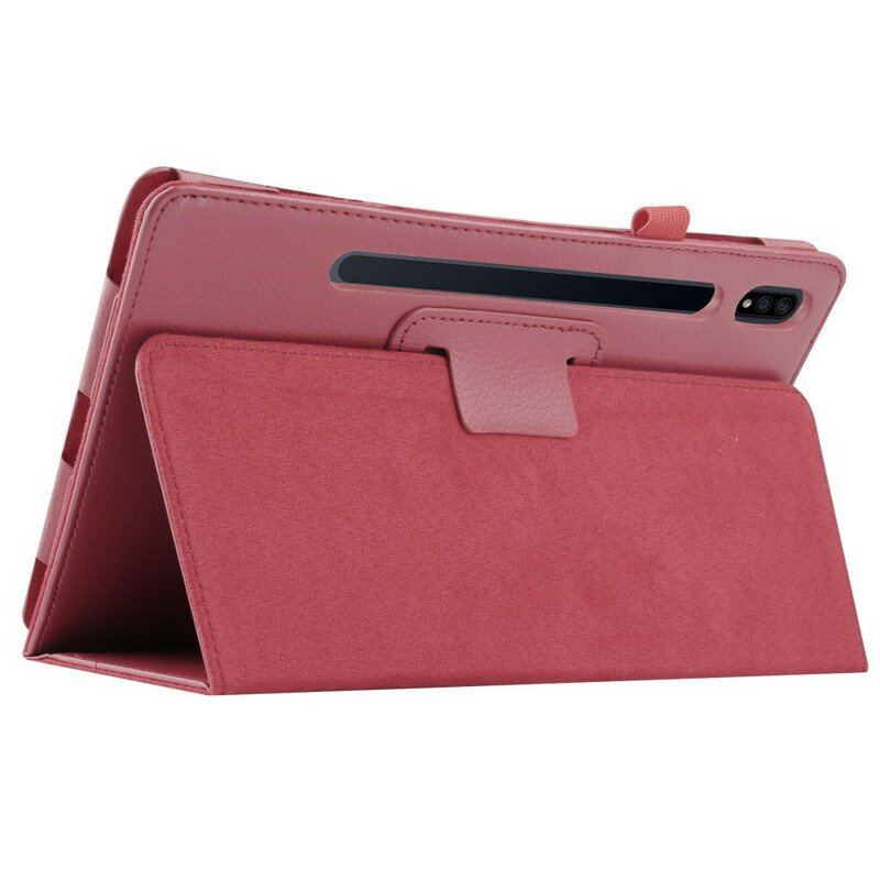 Fodral / Case Samsung Galaxy Tab S8 Plus / Tab S7 Plus Litchi Konstläder