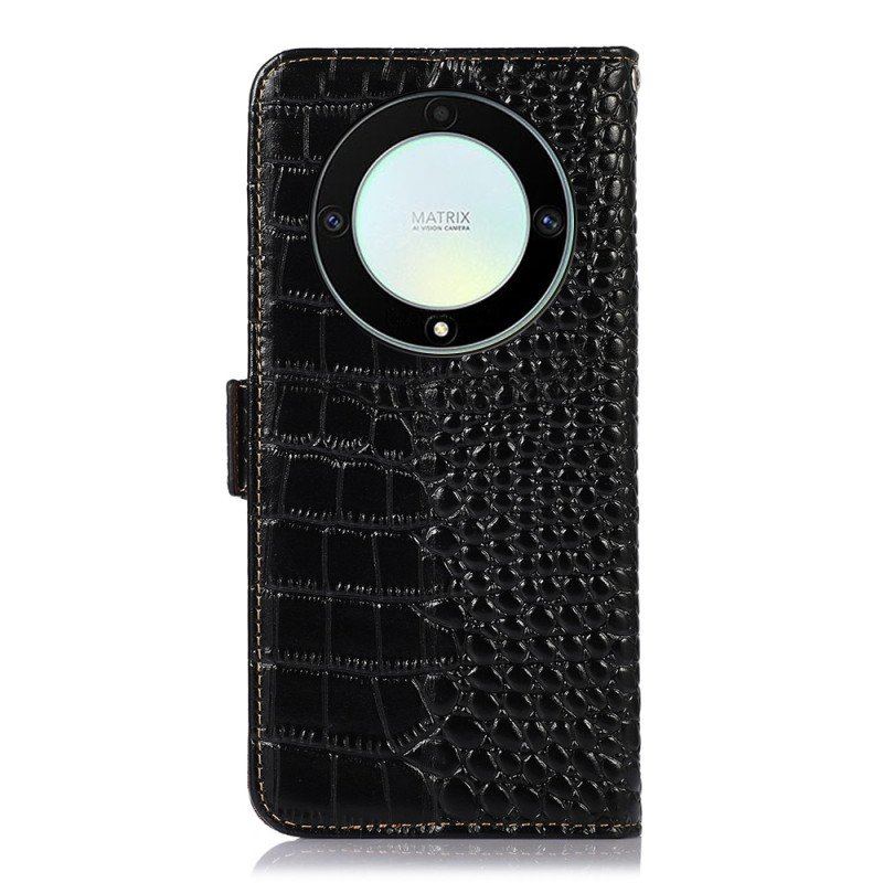 Fodral Honor Magic 5 Lite Crocodile Style Rfid