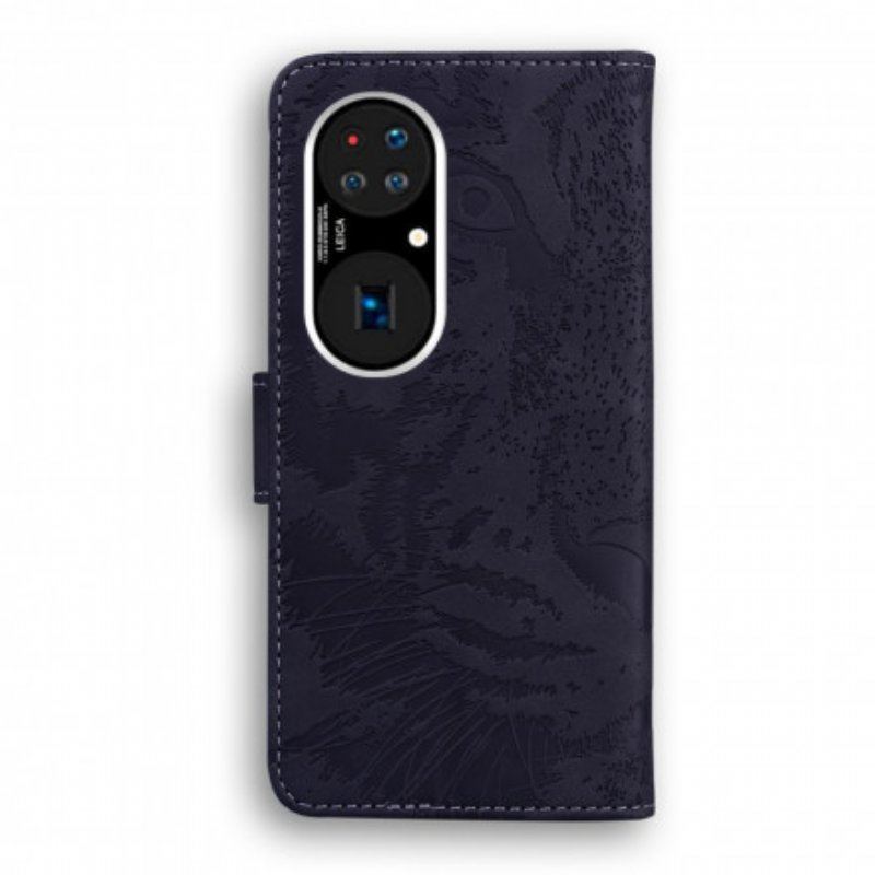 Fodral Huawei P50 Tiger Face Print