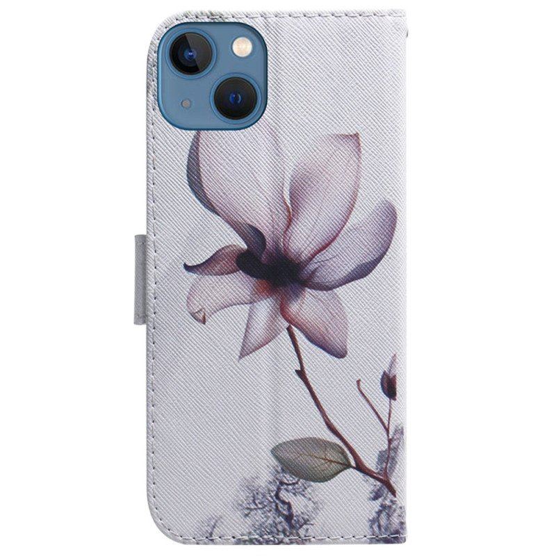 Fodral iPhone 15 Gammal Rosenblomma