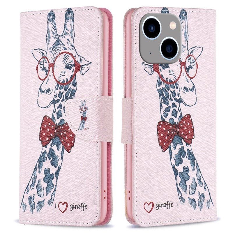 Fodral iPhone 15 Plus Intello Giraffe