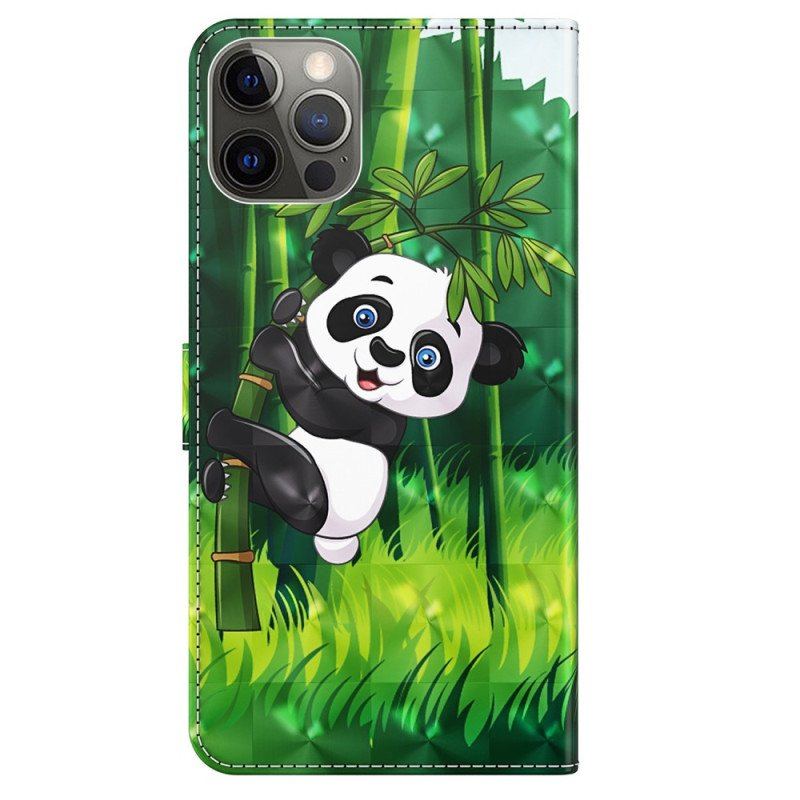 Fodral iPhone 15 Pro Med Kedjar 3d Bamboo Panda Med Rem