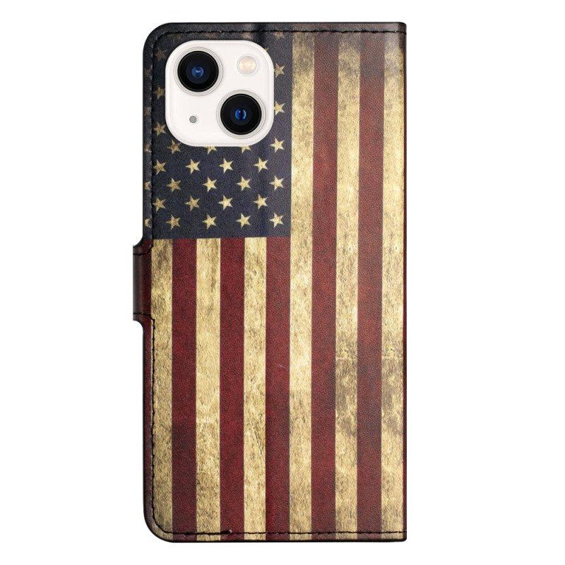 Fodral iPhone 15 Vintage Usa Flagga