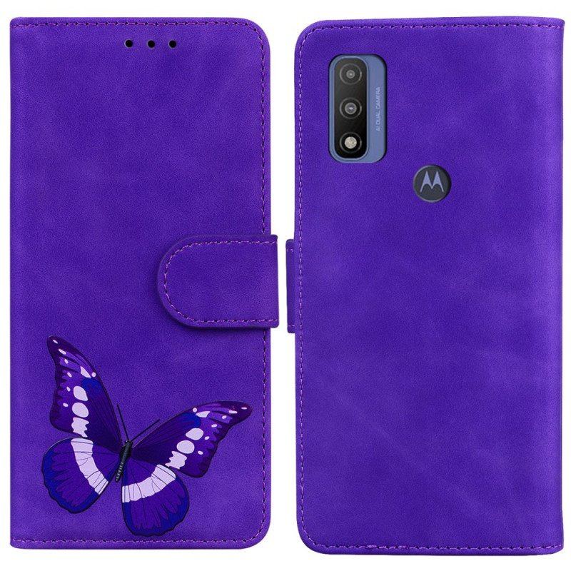 Fodral Moto E40 / E30 / E20 Skin-touch Butterfly