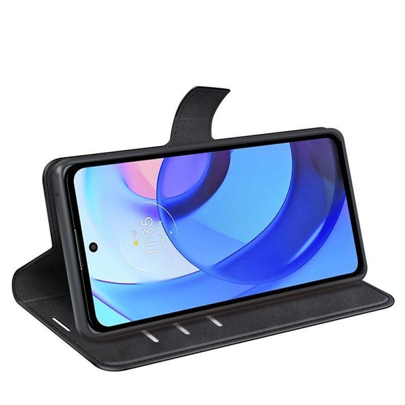 Fodral Moto E40 / E30 / E20 Slimmad Extrem Lädereffekt