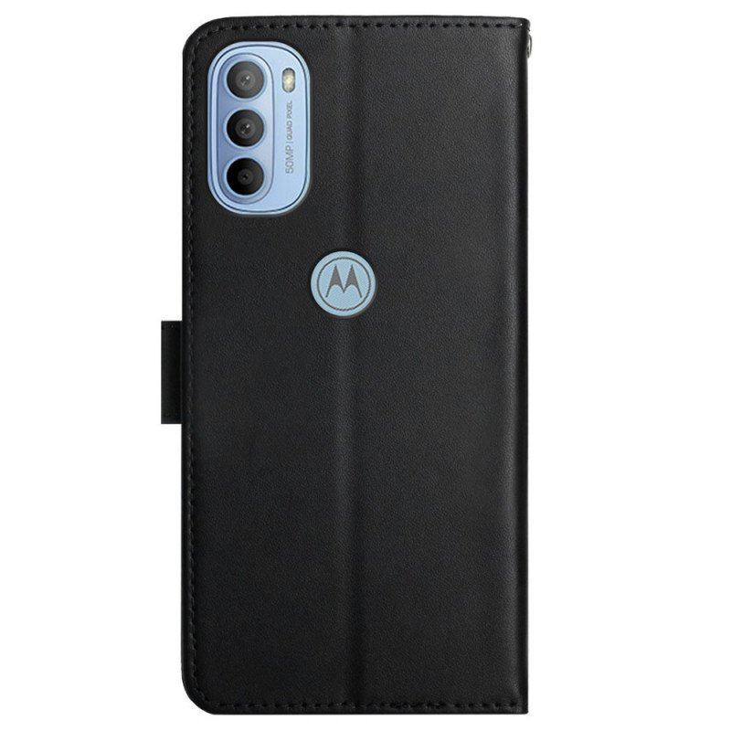 Fodral Moto G51 5G Äkta Nappaläder