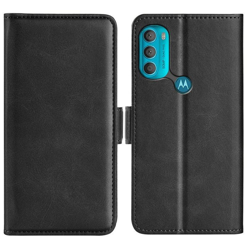 Fodral Moto G71 5G Folio-fodral Dubbel Klaff