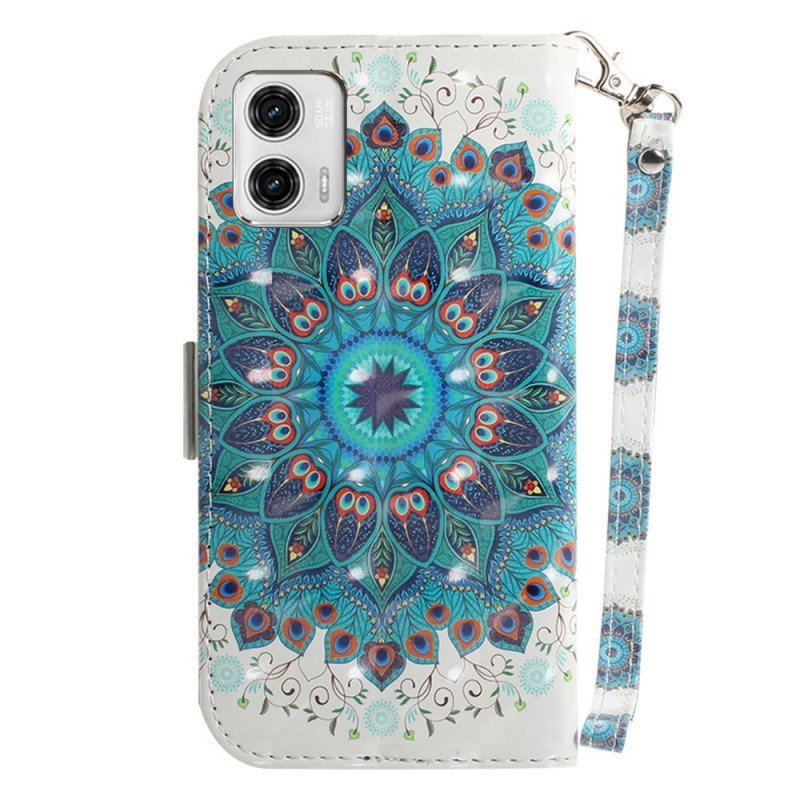 Fodral Moto G73 5G Med Kedjar Strappy Mandala